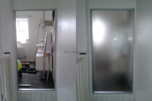 staircase door glass replacement